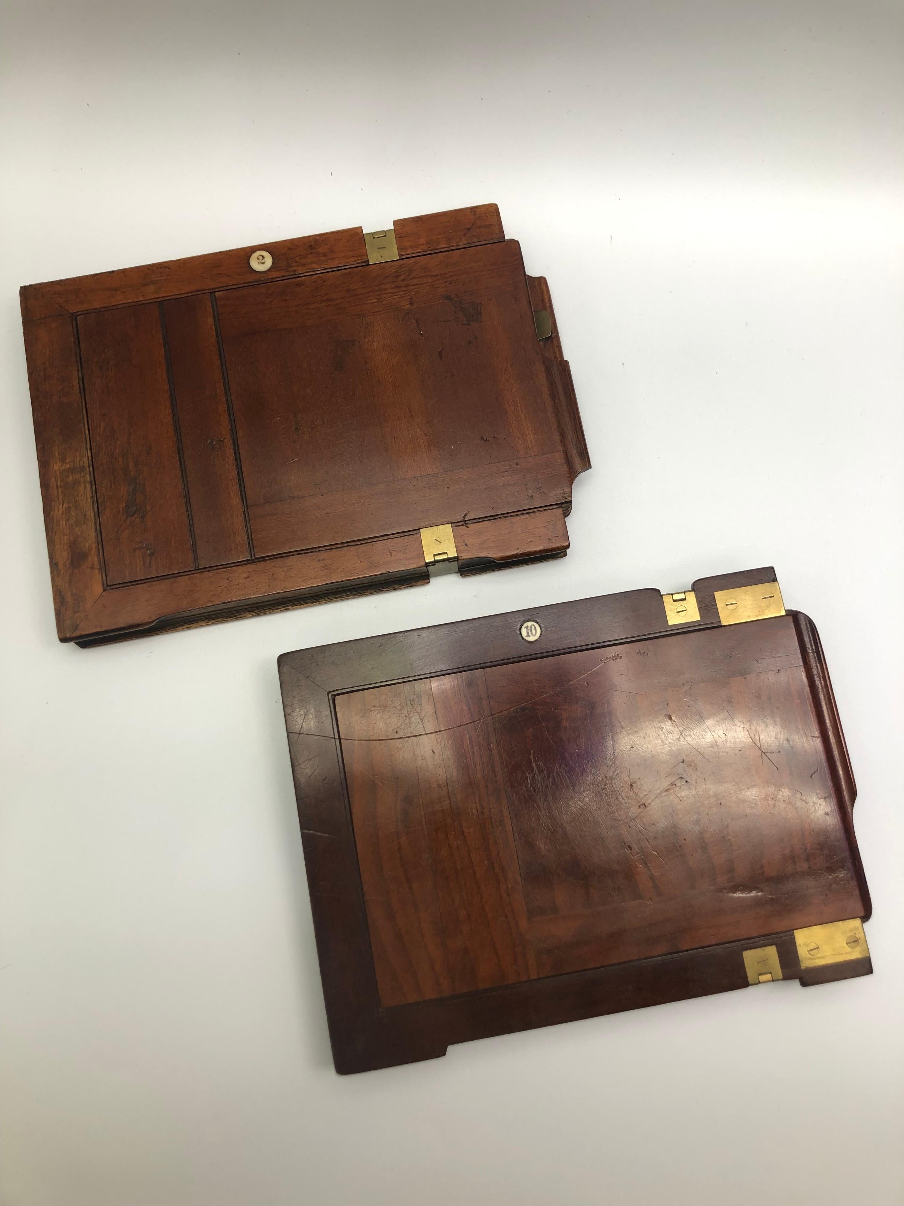 English 1880 Antique Mahogany Film Holders For Sale 4