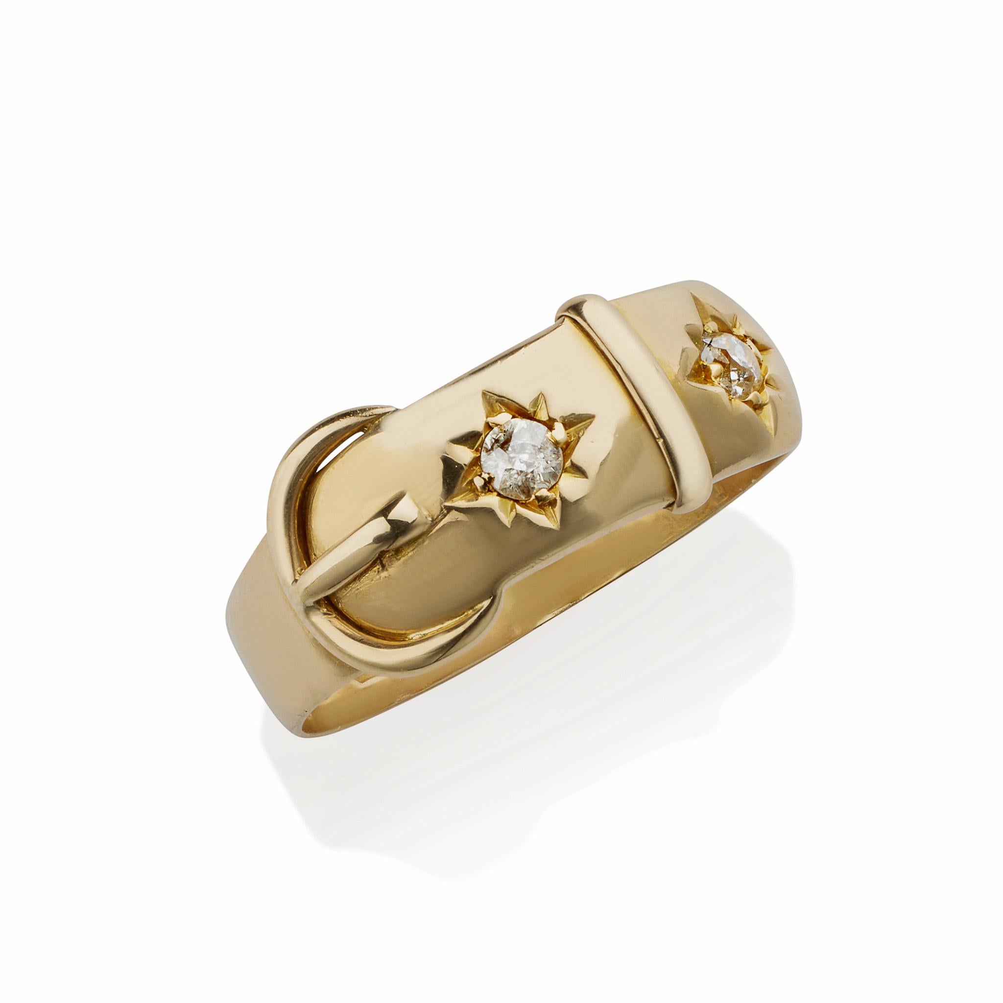 belt buckle ring gold