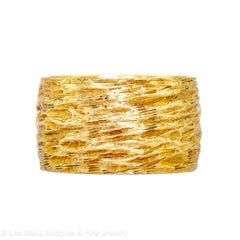 English 18Kt Yellow Gold Wide Circa 1965 Ring