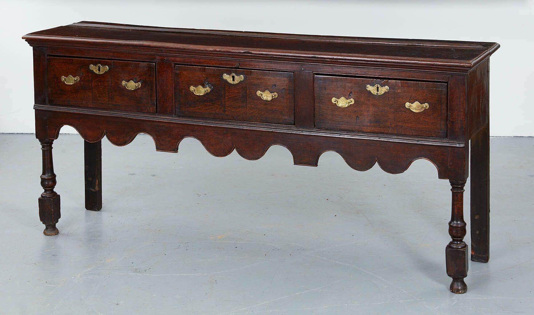 scalloped chest of drawers