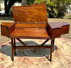 English 18th C. Spinet Case by Crang & Hancock London Converted Writing Desk