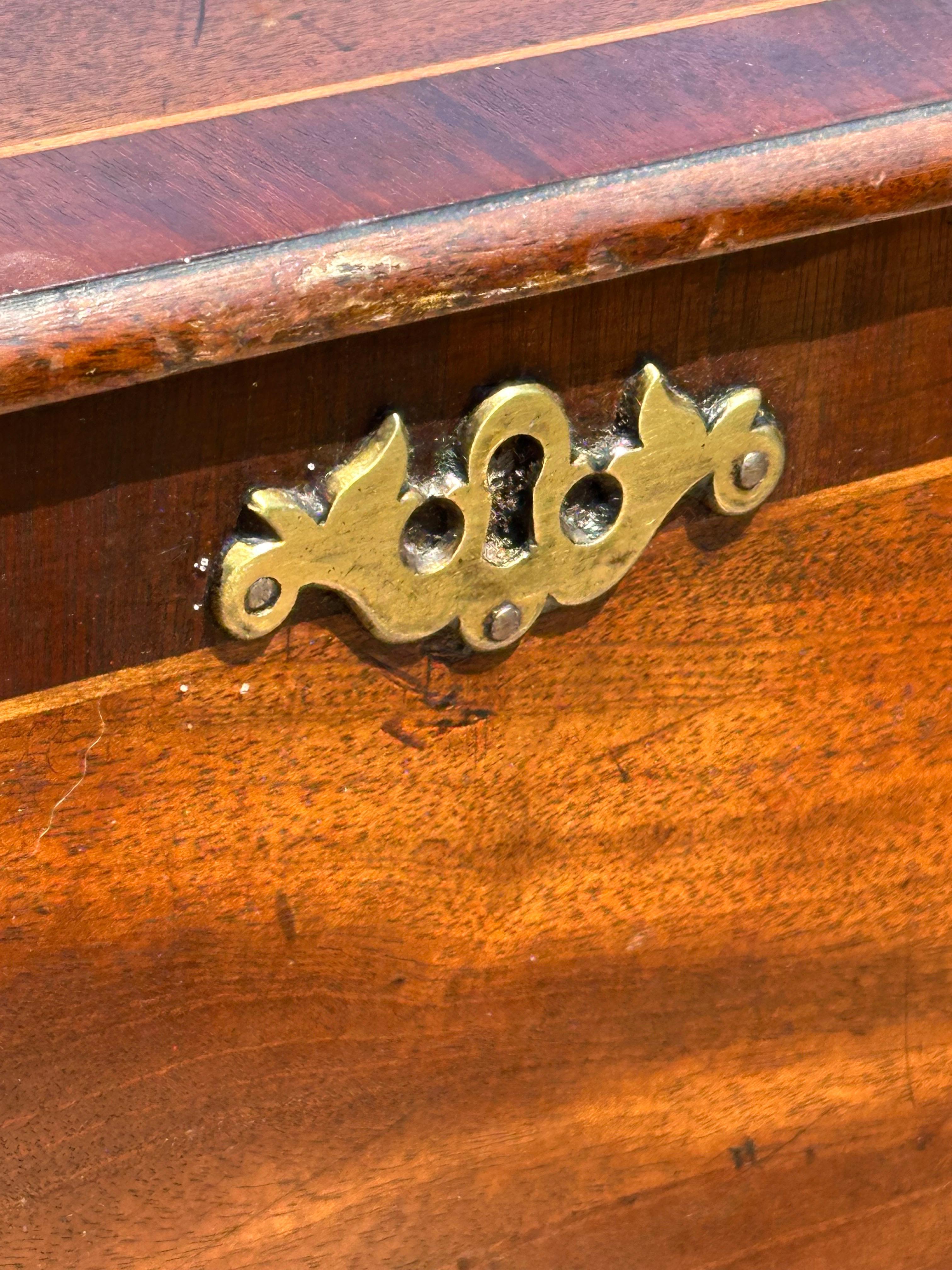 English 18th C. Spinet Case by Crang & Hancock London Converted Writing Desk For Sale 1