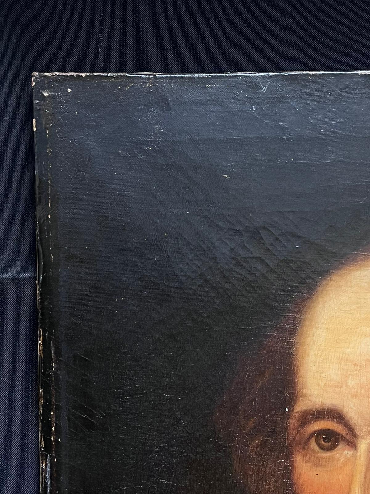Antikes britisches Ölgemälde, Porträt von William Shakespeare, Öl auf Leinwand, feines Ölgemälde (Alte Meister), Painting, von English 18th Century 
