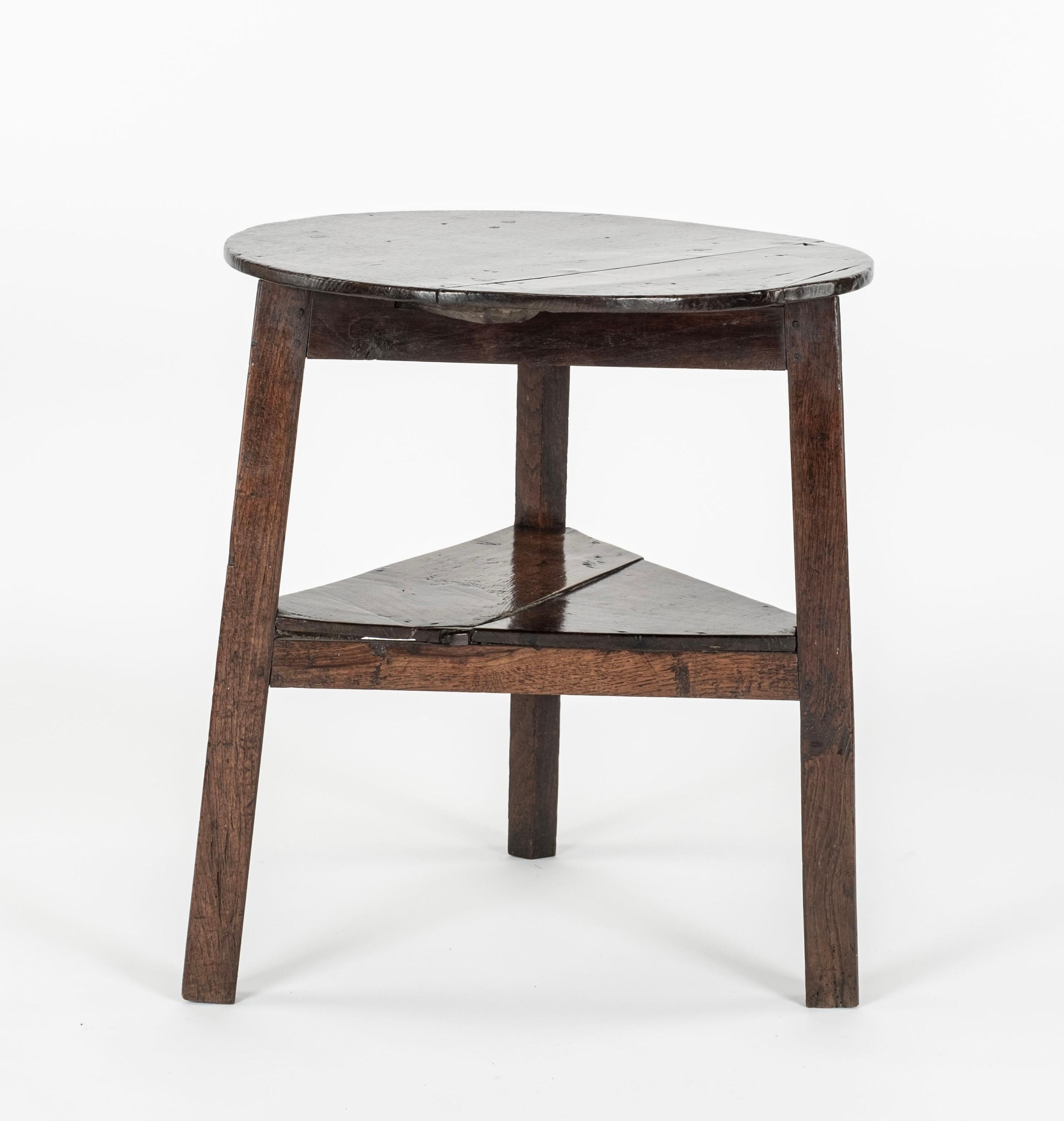 ¡¡¡¡¡¡¡Mesa de Cricket Inglesa de Época del Siglo XVIII en Roble-ON Hold!!!!!!! Georgiano en venta