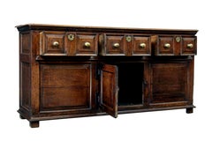 English 18th century carved oak dresser