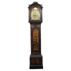 Antique English 18th Century Chinoiserie James Hewitt of Sunderland Tall Case Clock