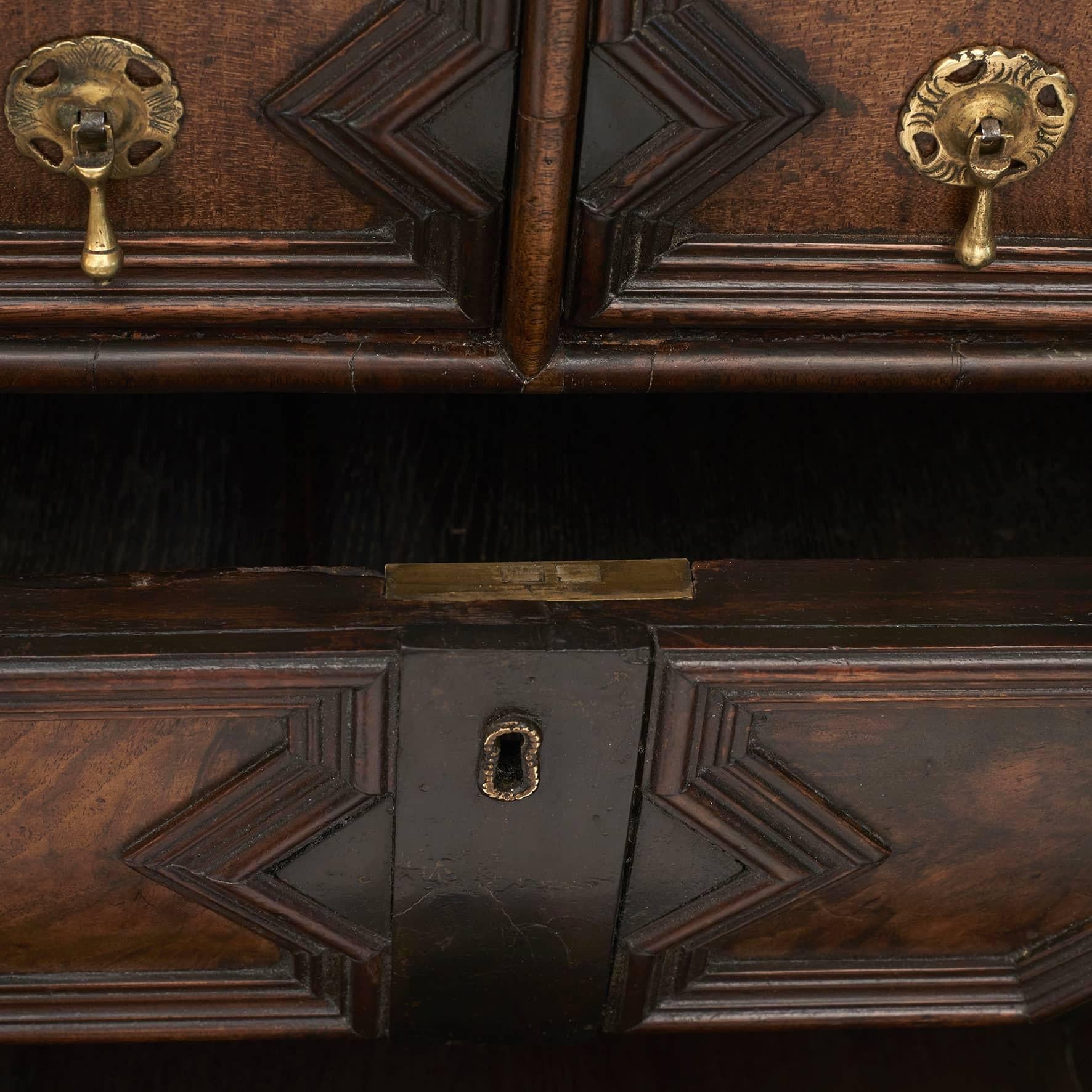 18th Century and Earlier English 18th Century George I Jacobean Chest of Drawers For Sale
