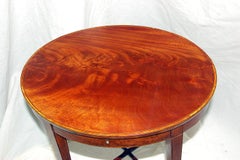 English 18th Century Georgian Hepplewhite Oval Mahogany Sewing Table