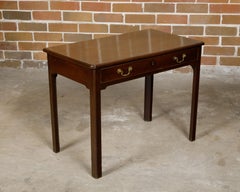 English 18th Century Georgian Period Walnut Side Table with Single Drawer