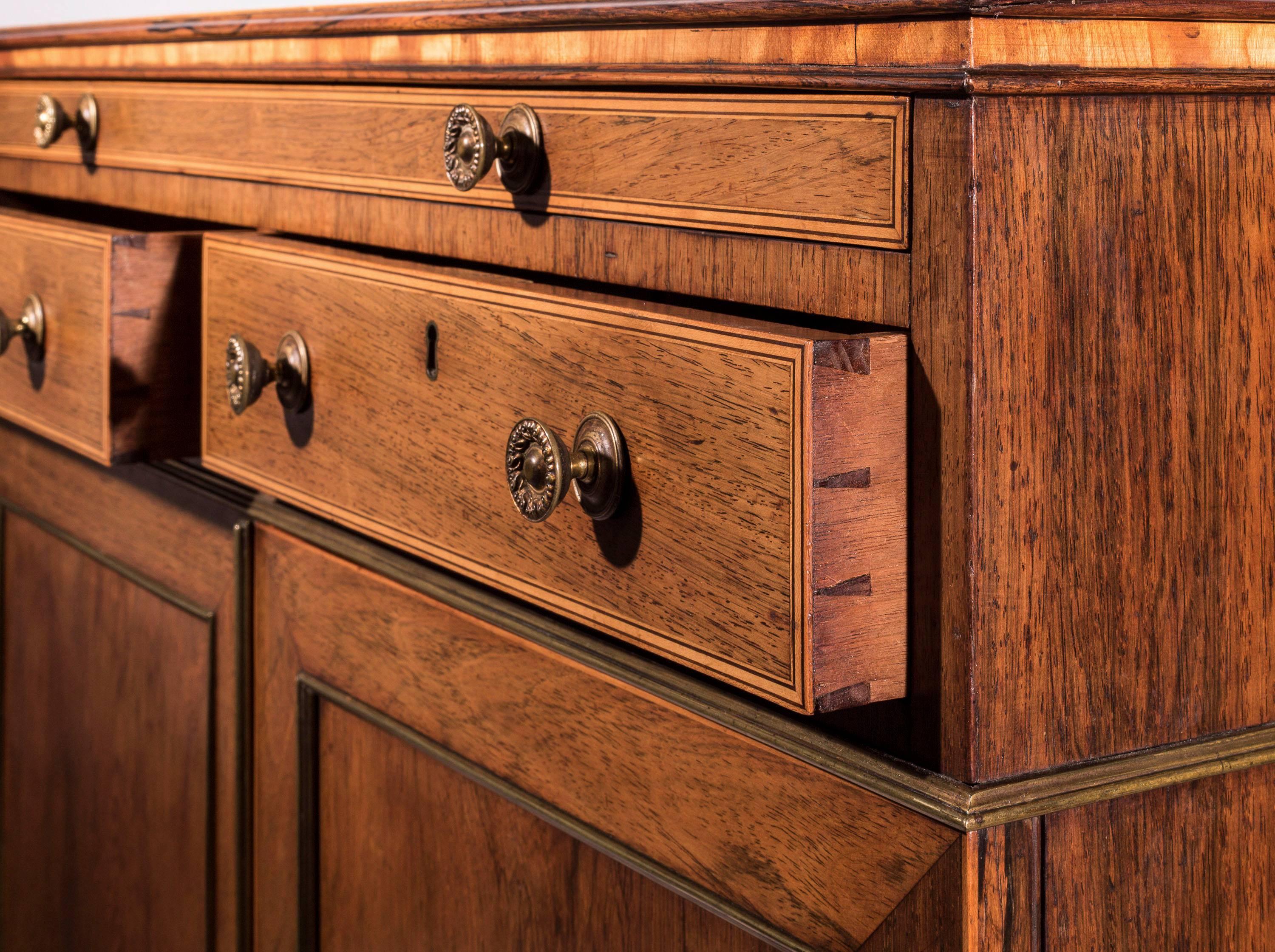 English 18th Century Georgian Regency Small Secretary Chiffonier Bookcase 5