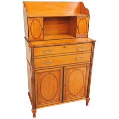 English 18th Century Gillows 
Attributed
 Satinwood Georgian Secretaire Cupboard