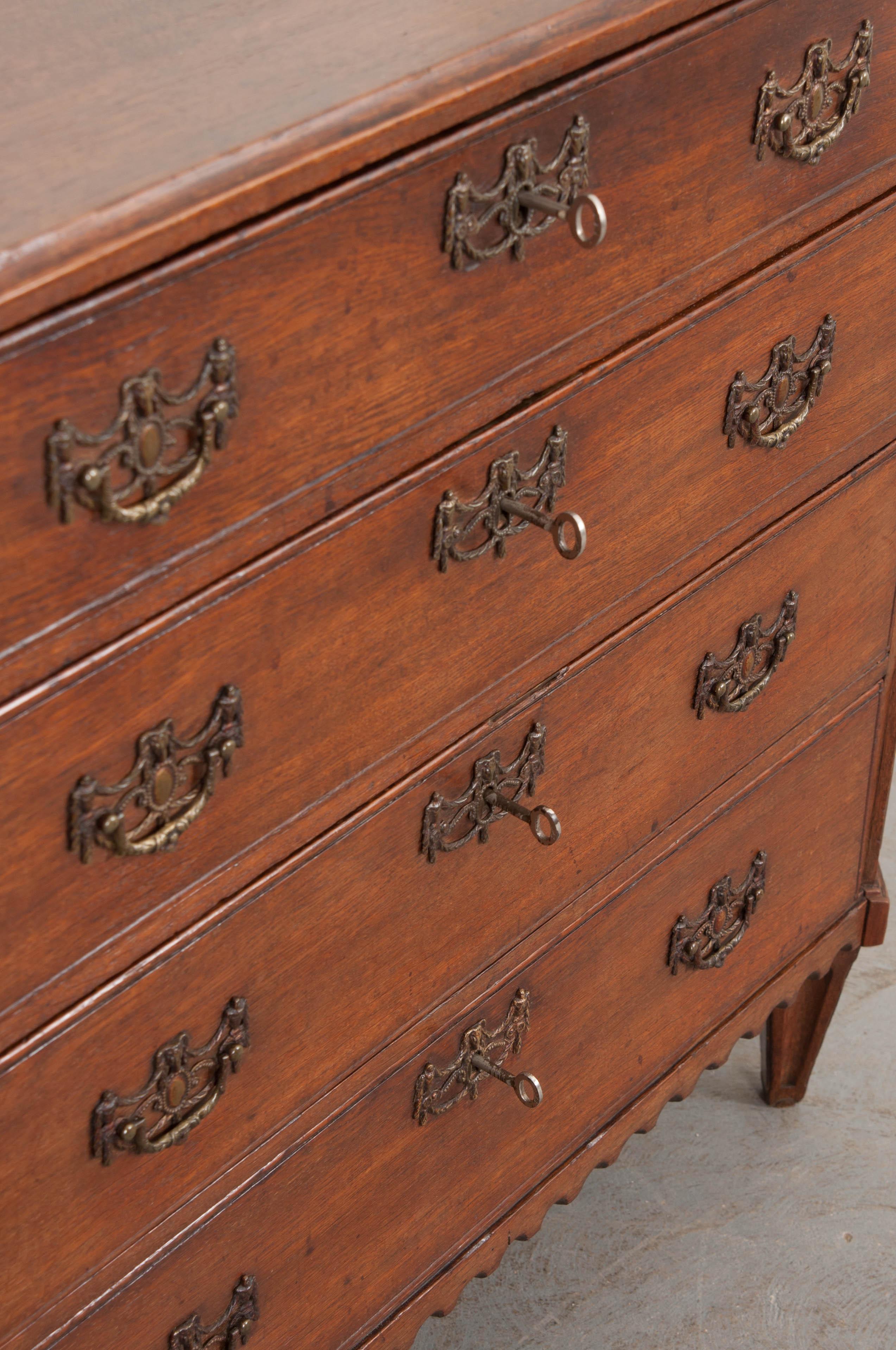 English 18th Century Jacobean Oak Chest of Drawers 1