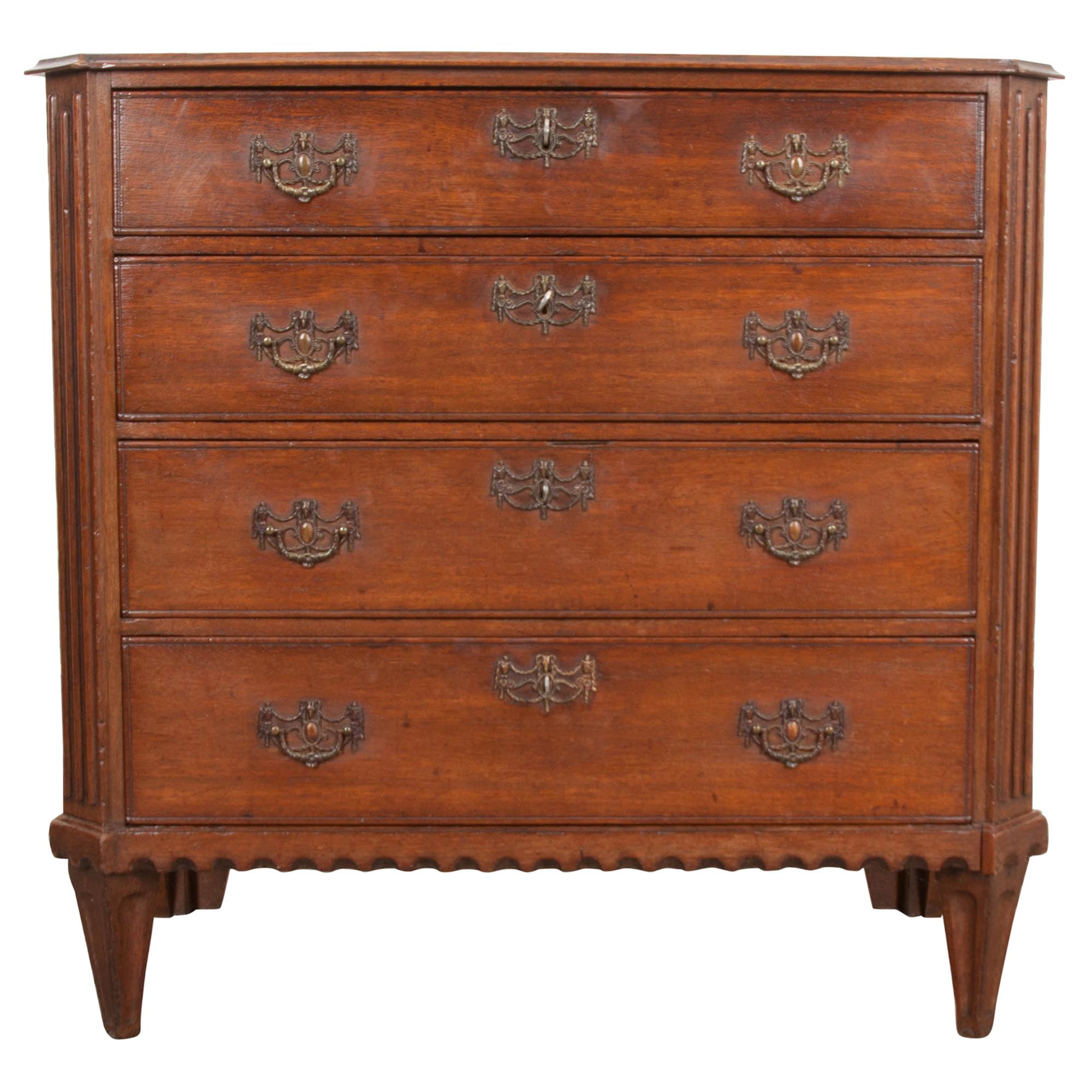 English 18th Century Jacobean Oak Chest of Drawers