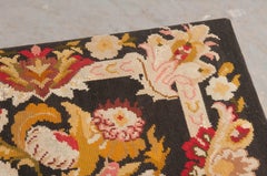 English 18th Century Oak and Needlepoint Side Table