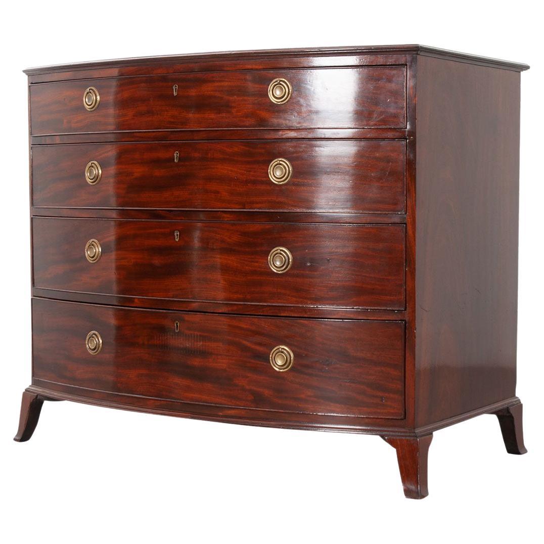 English 18th Century Mahogany Chest For Sale