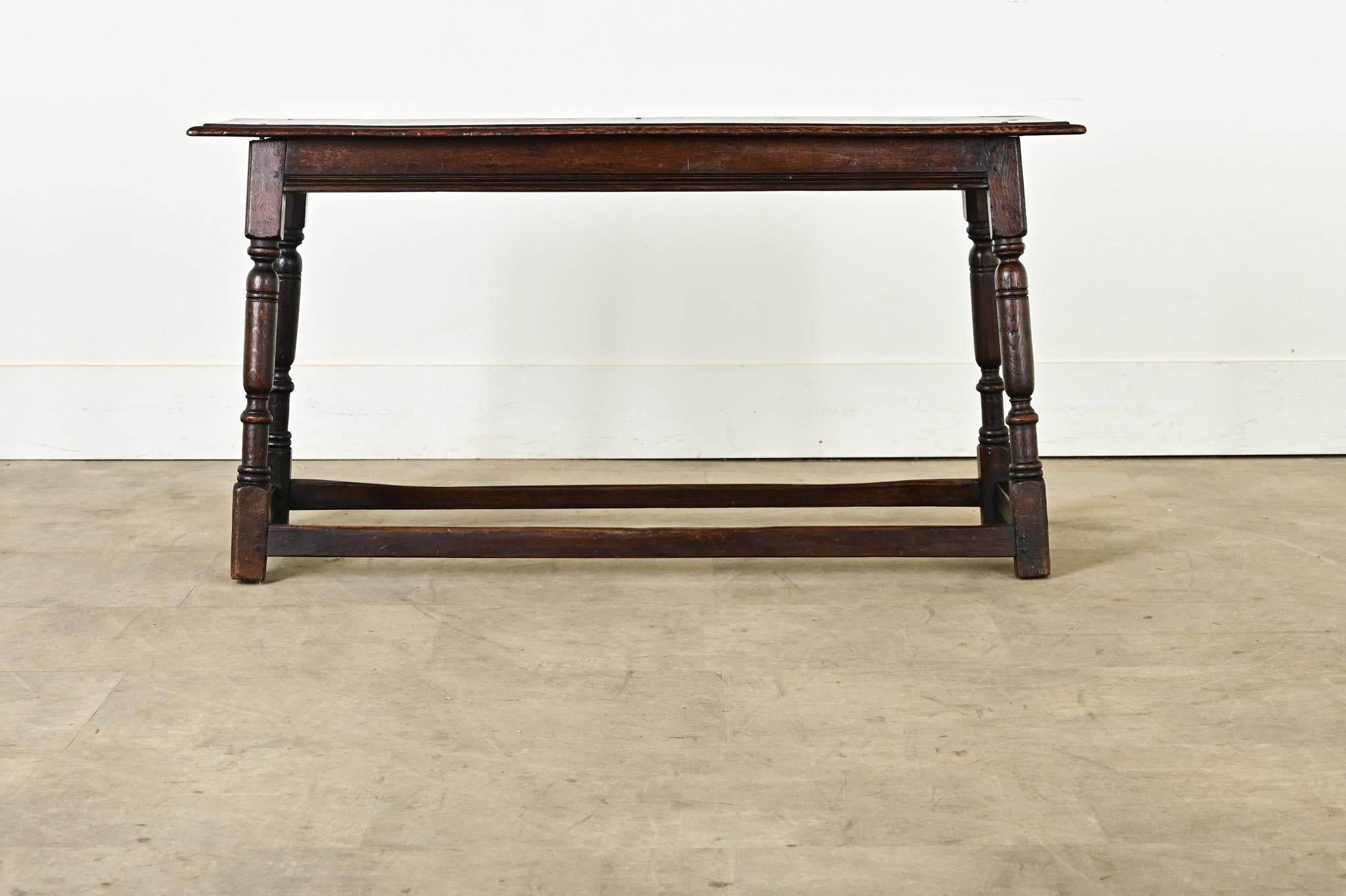 Jacobéen Banc anglais en Oak du 18ème siècle en vente