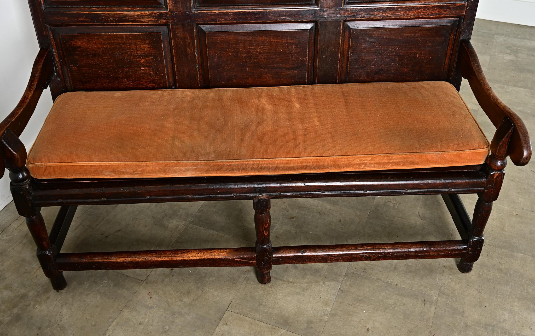 English 18th Century Oak Hall Bench For Sale 6