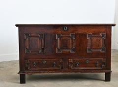 English 18th Century Oak Mule Chest