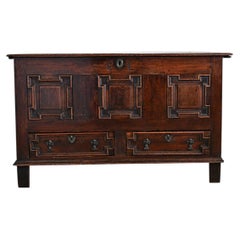 English 18th Century Oak Mule Chest