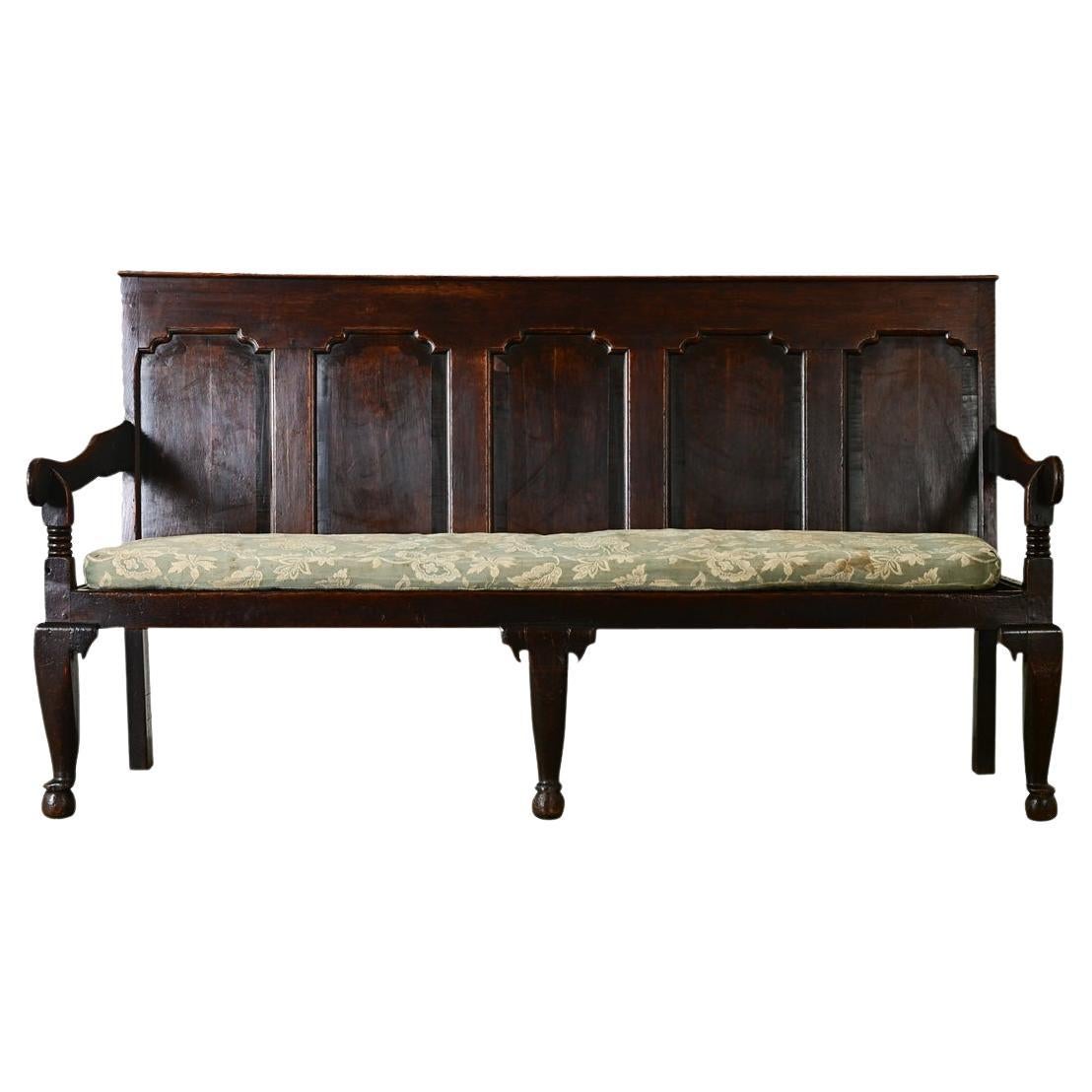 Banc en chêne anglais du XVIIIe siècle