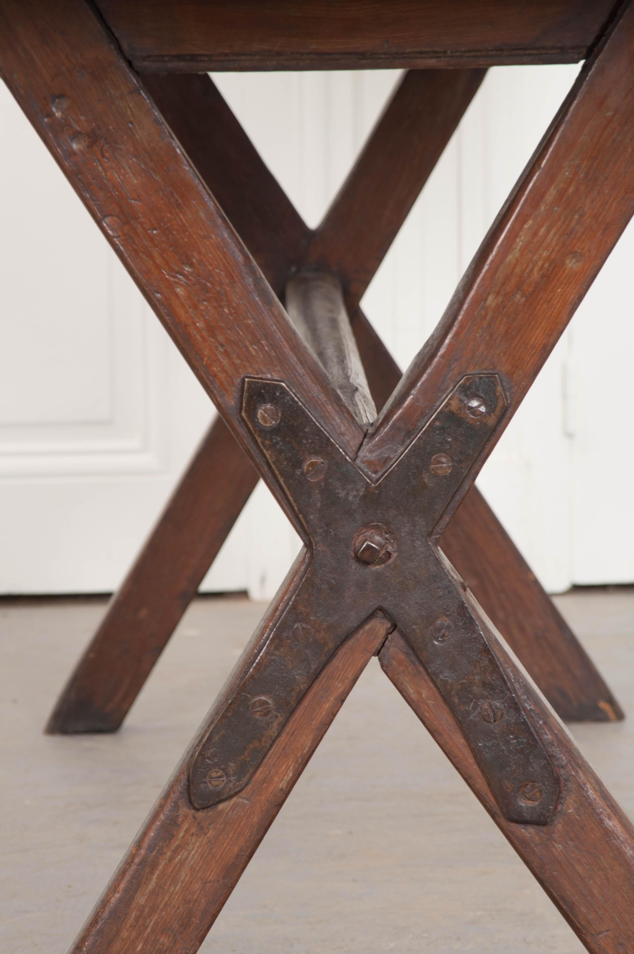 English 18th Century Oak Tavern Table 1