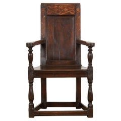 Antique English 18th Century Oak Wainscot Chair