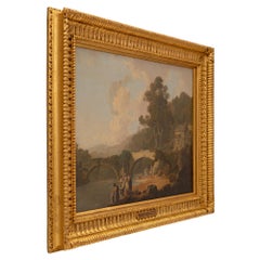 English 18th Century Oil On Canvas Painting Named Rosewood Castle