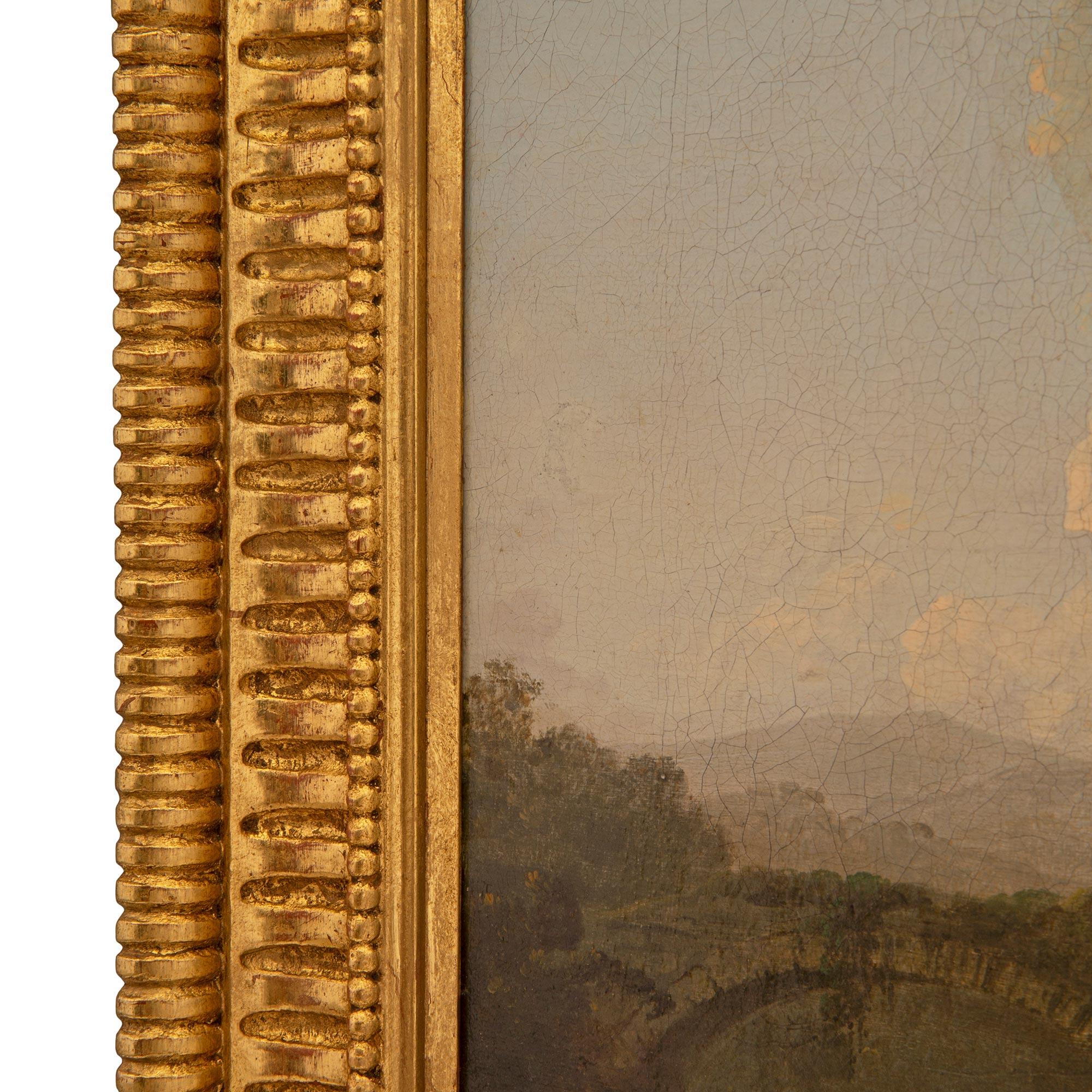18th Century and Earlier English 18th Century Oil On Canvas Painting Named Rosewood Castle For Sale