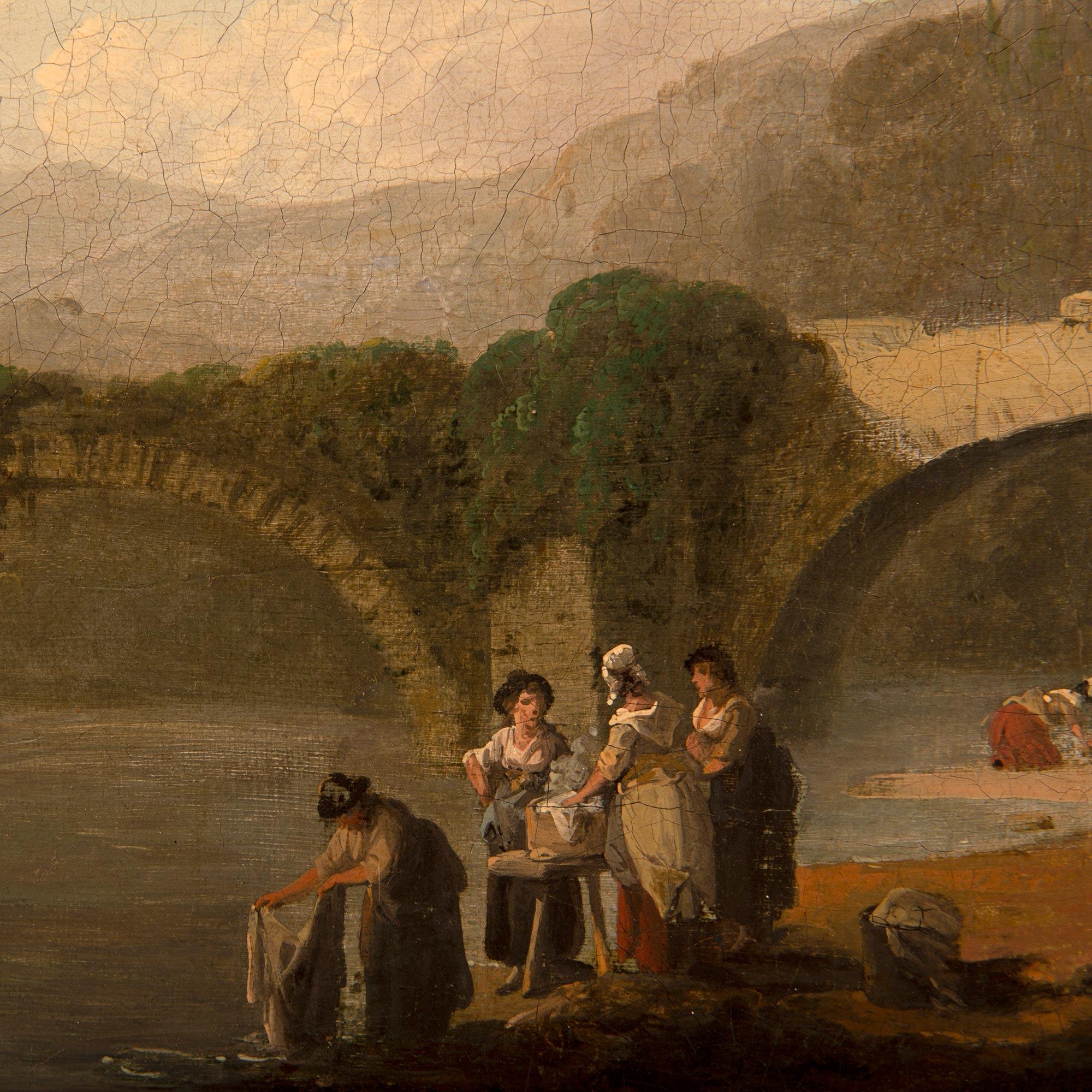 English 18th Century Oil On Canvas Painting Named Rosewood Castle For Sale 1