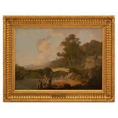 English 18th Century Oil On Canvas Painting Named Rosewood Castle