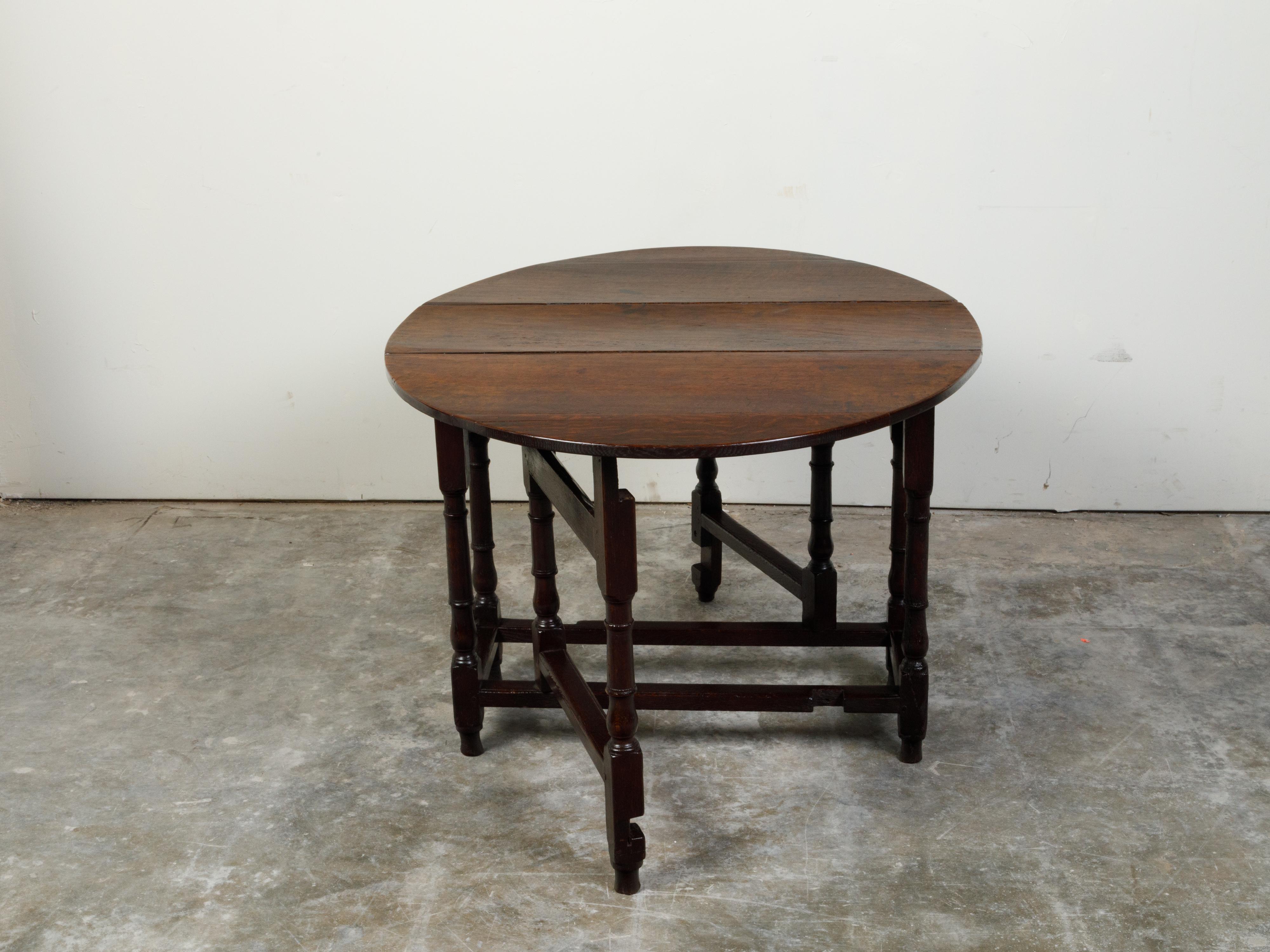 small oval drop leaf table