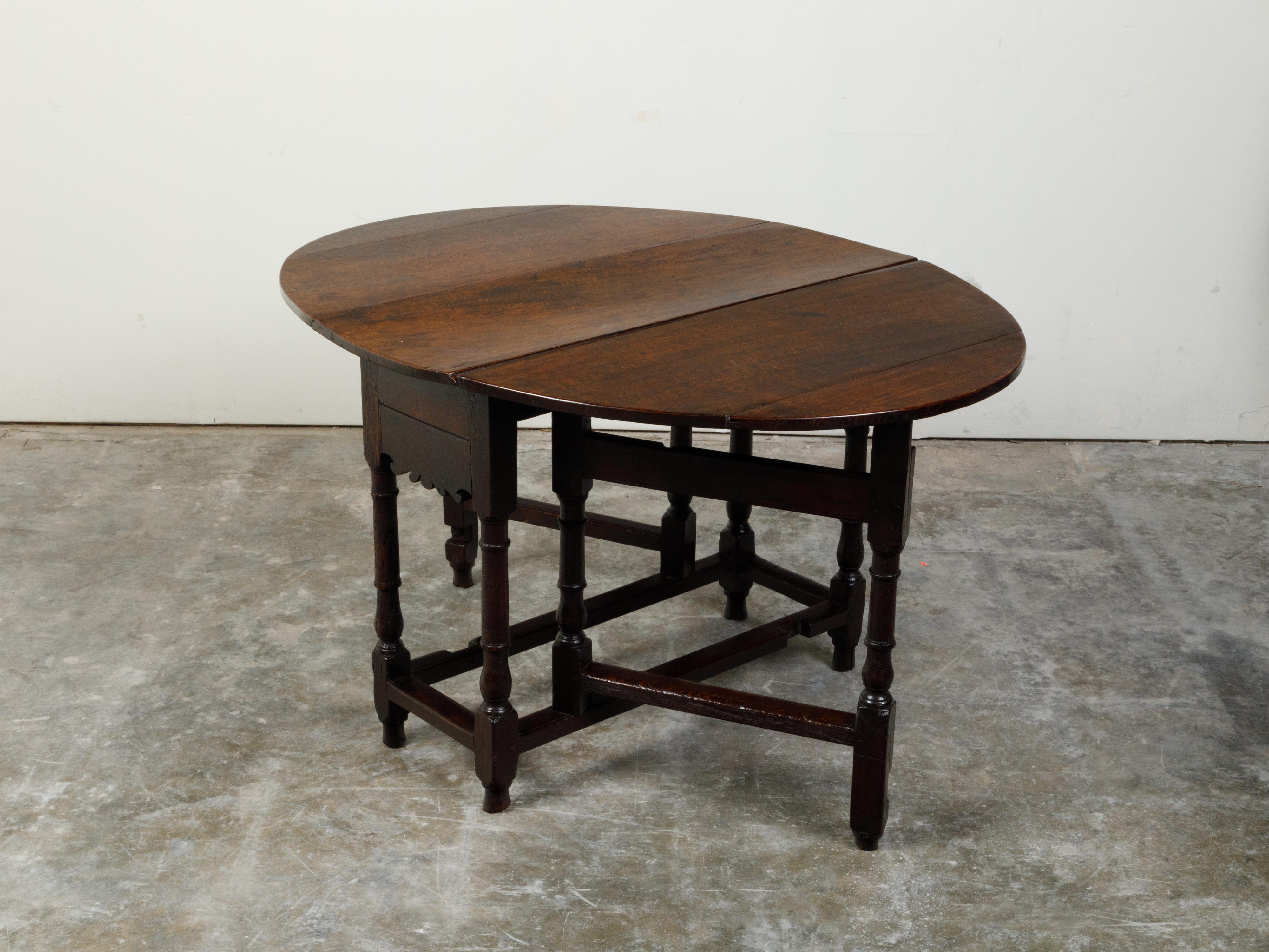 gateleg table with drawers