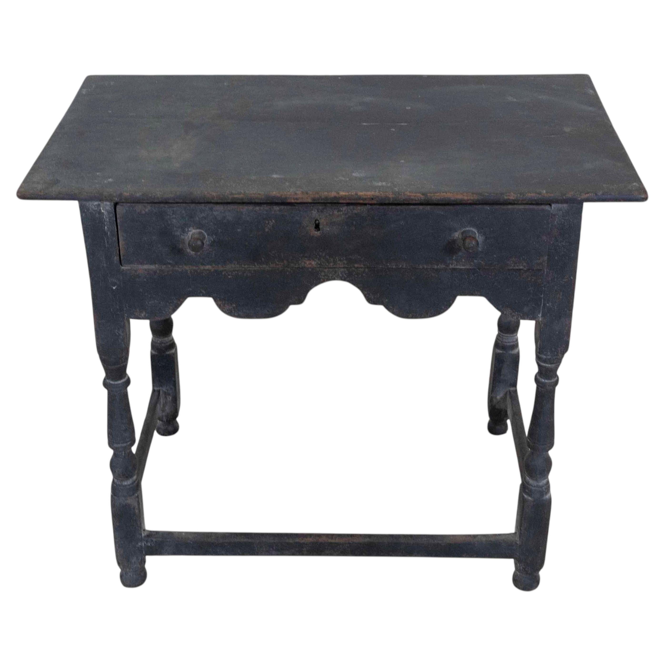 English 18th Century Painted Oak Side Table