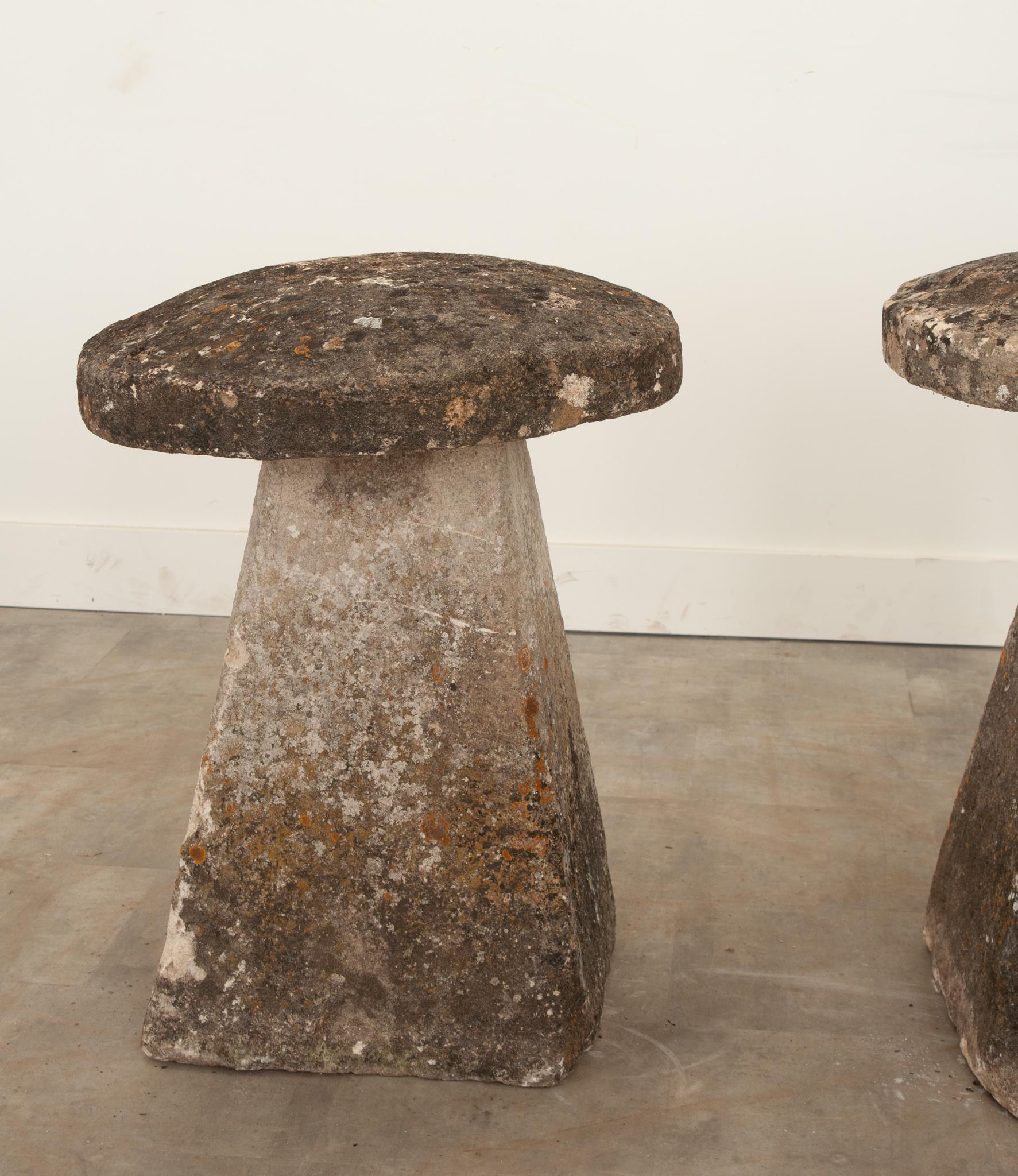 English 18th Century Pair of Staddlestones For Sale 1