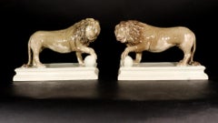 English 18th Century Pottery Lead-glazed Earthenware Pottery Medici Lions