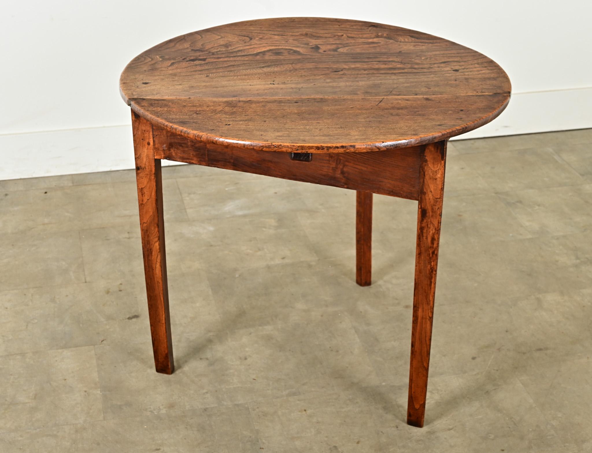 English 18th Century Solid Elm Cricket Table 4