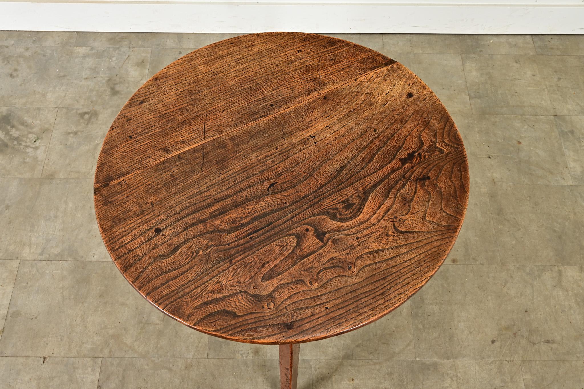 18th Century and Earlier English 18th Century Solid Elm Cricket Table