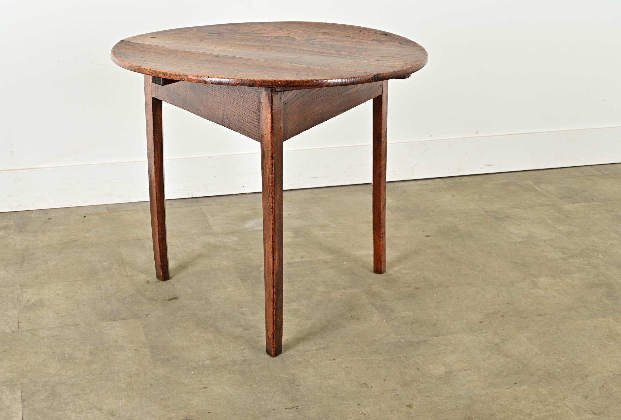 English 18th Century Solid Elm Cricket Table 2