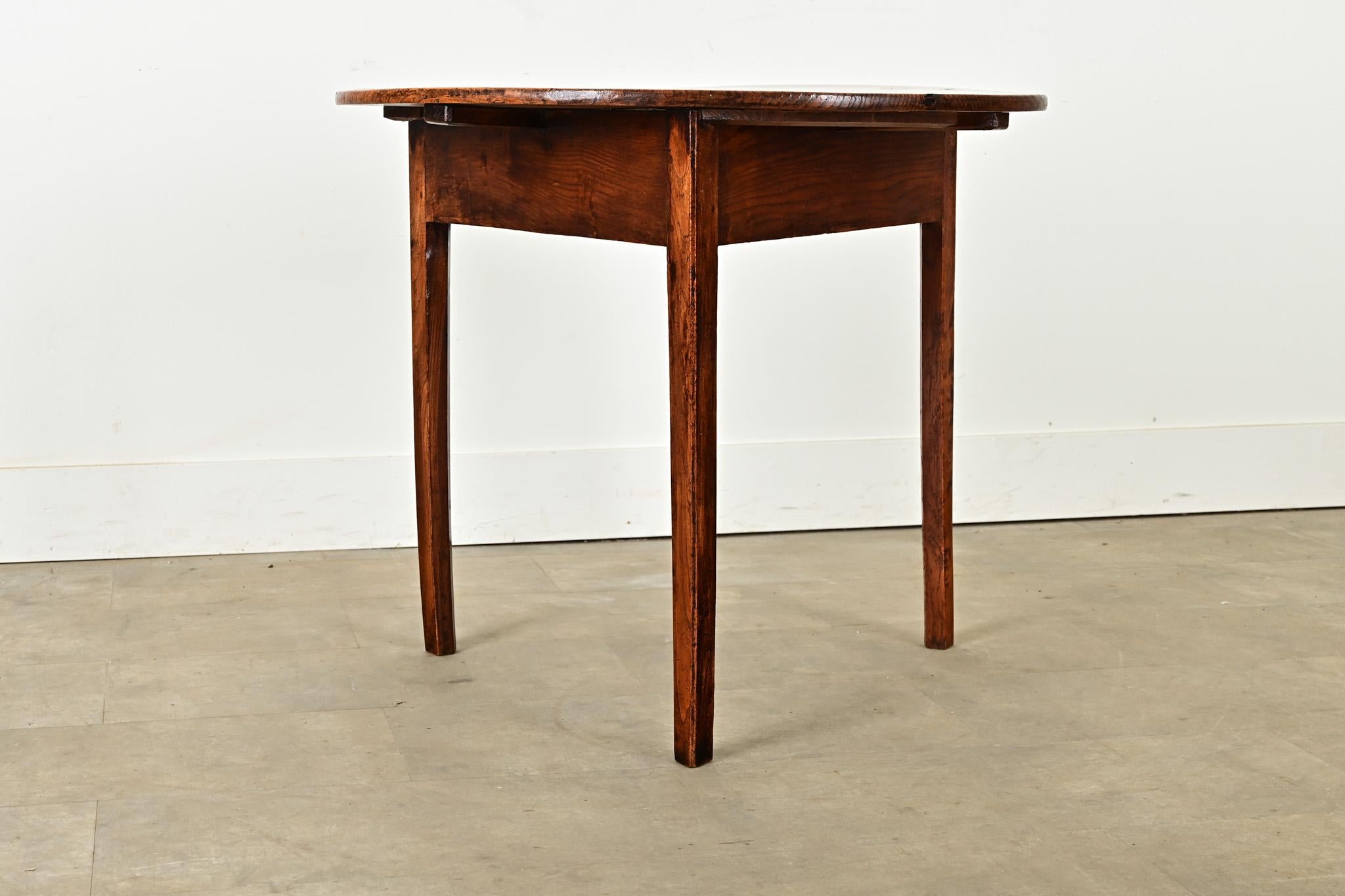 English 18th Century Solid Elm Cricket Table 3