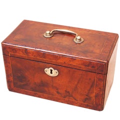 English 18th Century Walnut Tea Caddy