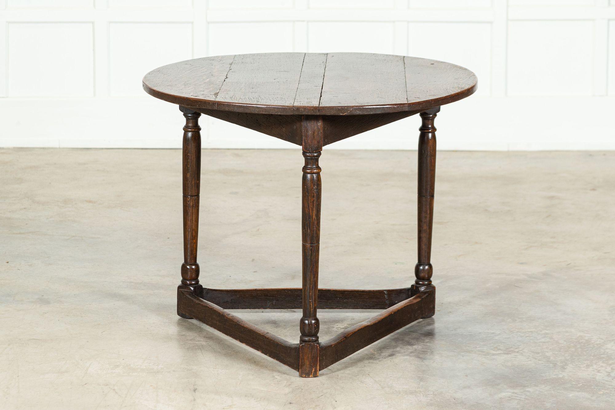 English 18thC Oak Cricket Table For Sale 8
