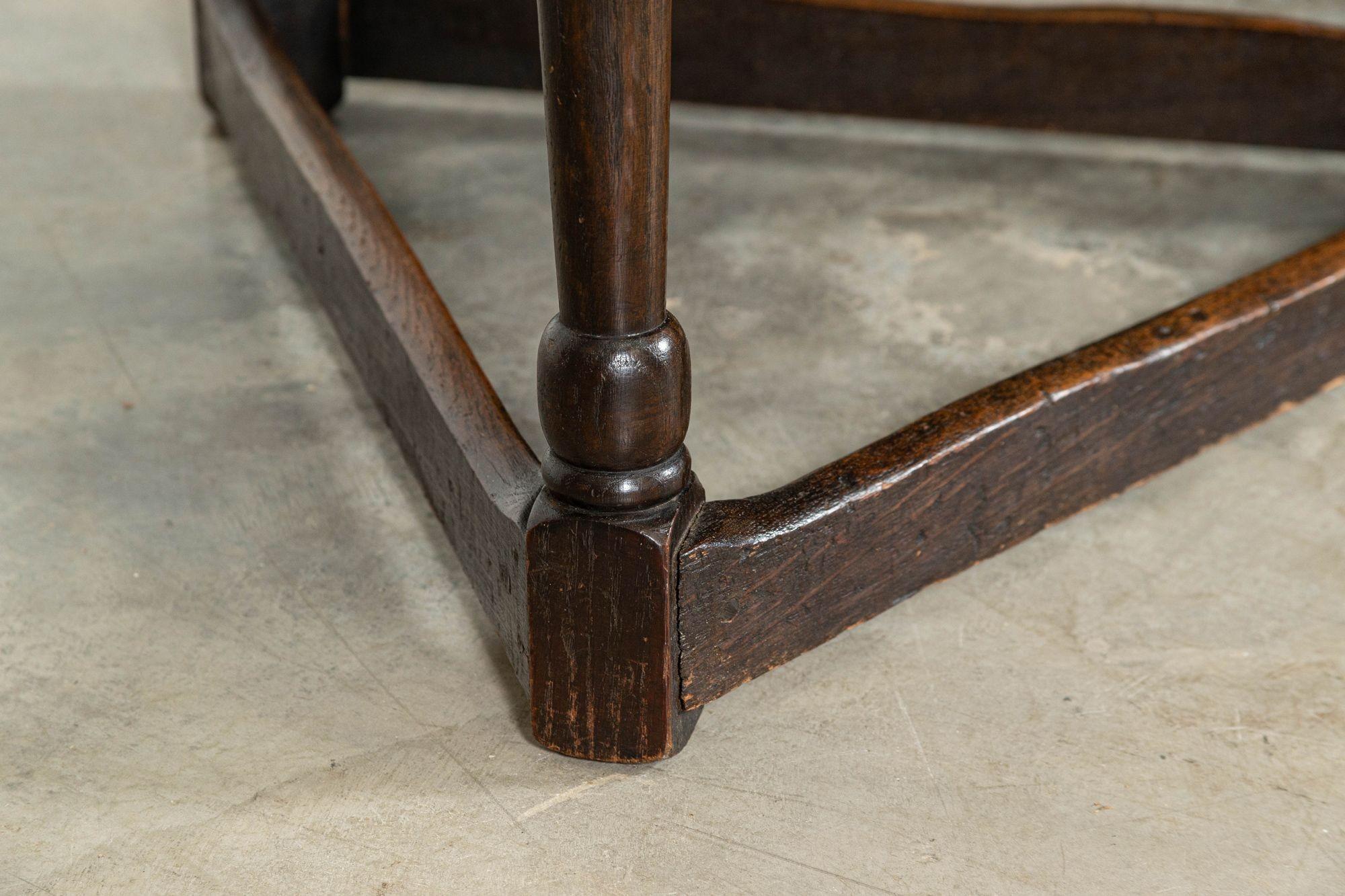 English 18thC Oak Cricket Table For Sale 2