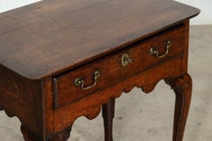 English 18thC Oak Low Boy Lamp Table