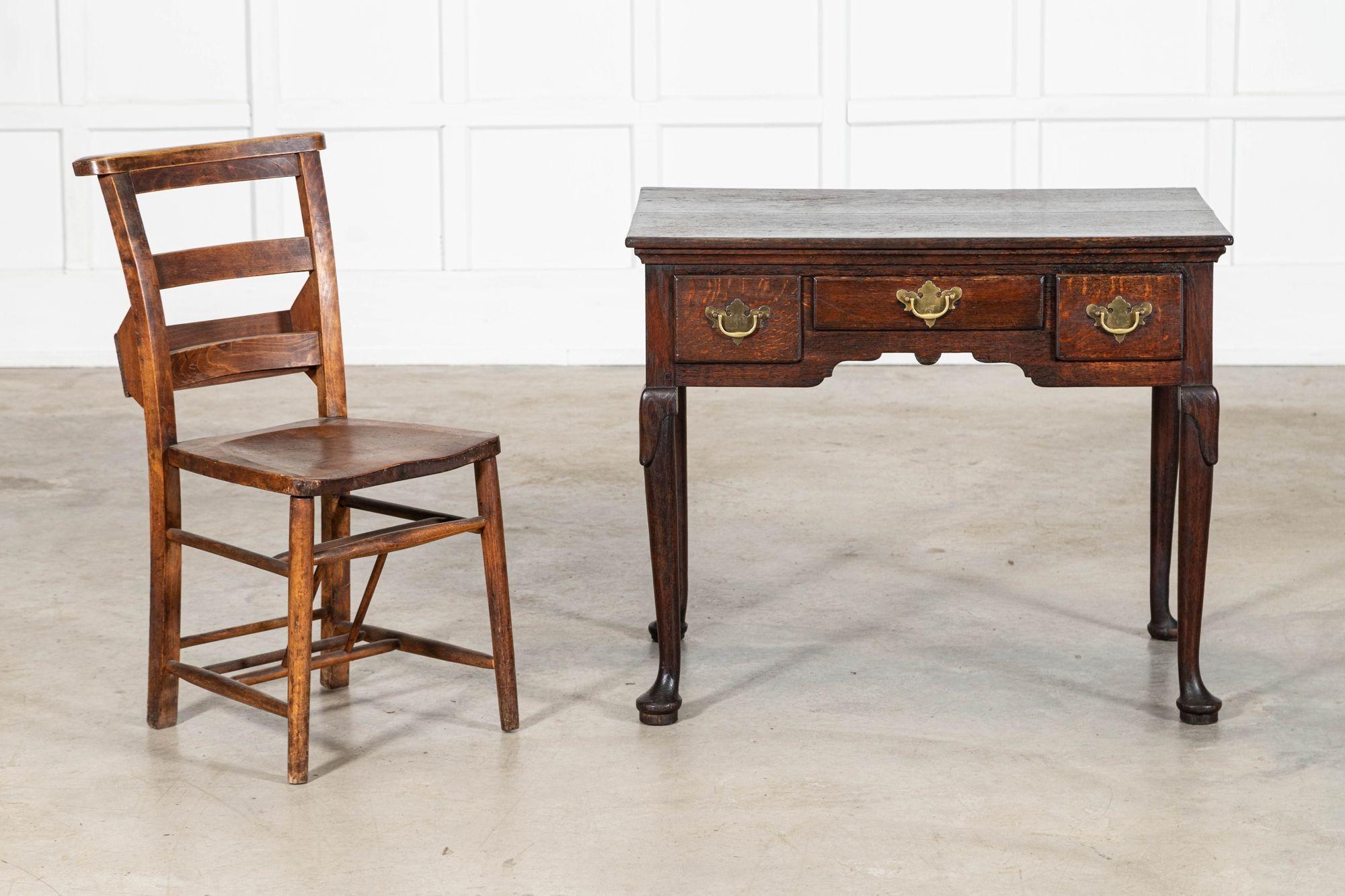 English 18thC Oak Low Boy Side Table Bon état - En vente à Staffordshire, GB