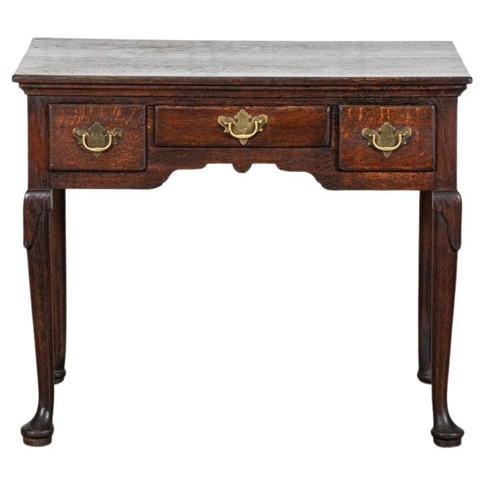 English 18thC Oak Low Boy Side Table