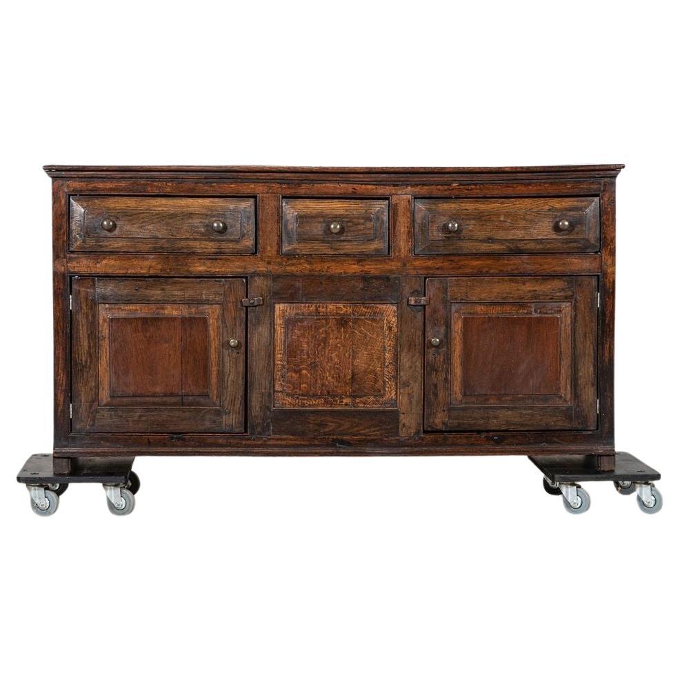 English 18thC Vernacular Oak Dresser Base