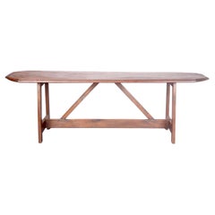 Table de salle à manger d'art populaire anglais du 19ème siècle, datée de 1896