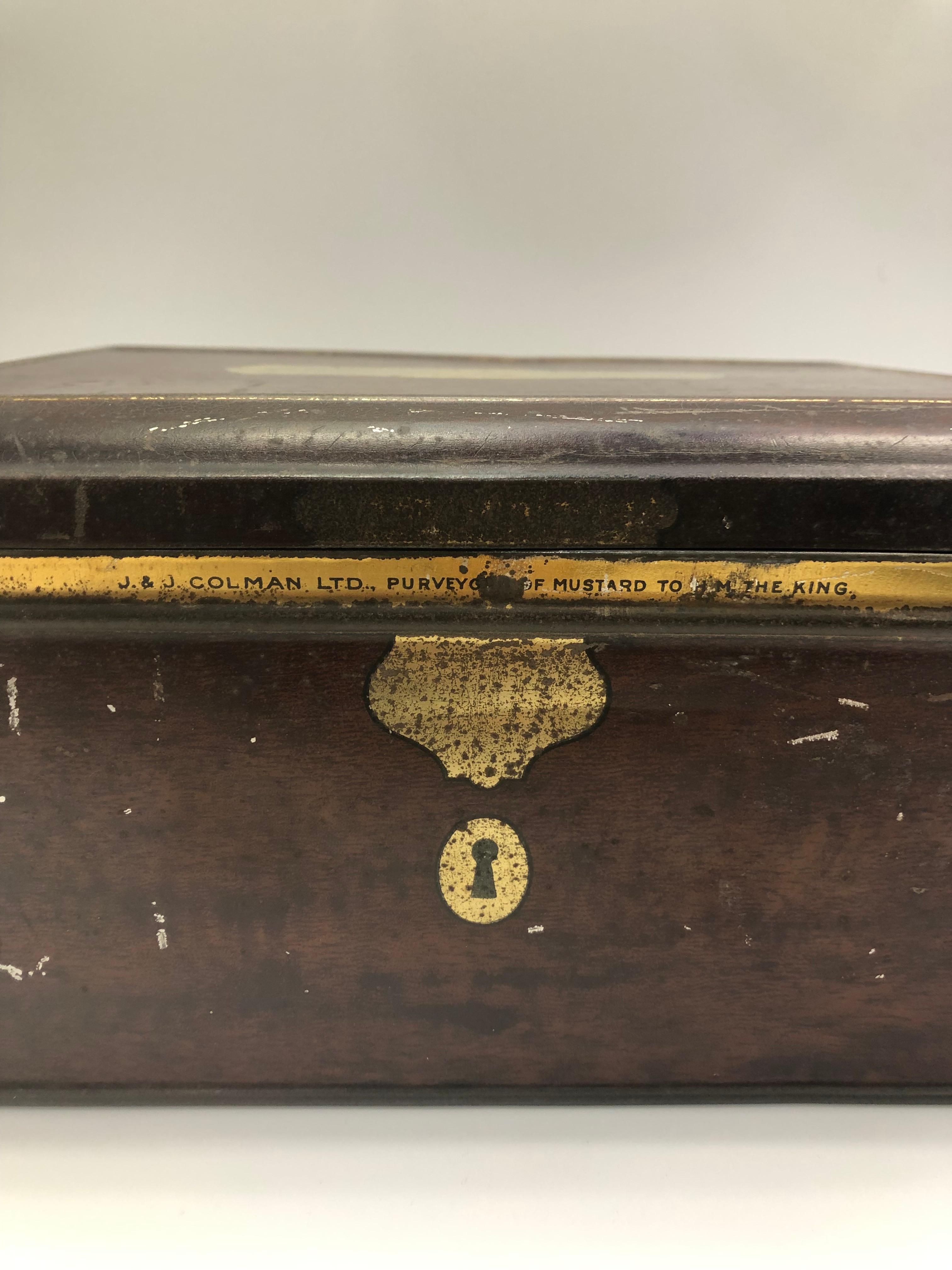 Englischer, signierter Zinnbehälter von J&J Coleman, 1900 im Zustand „Gut“ im Angebot in Stamford, CT