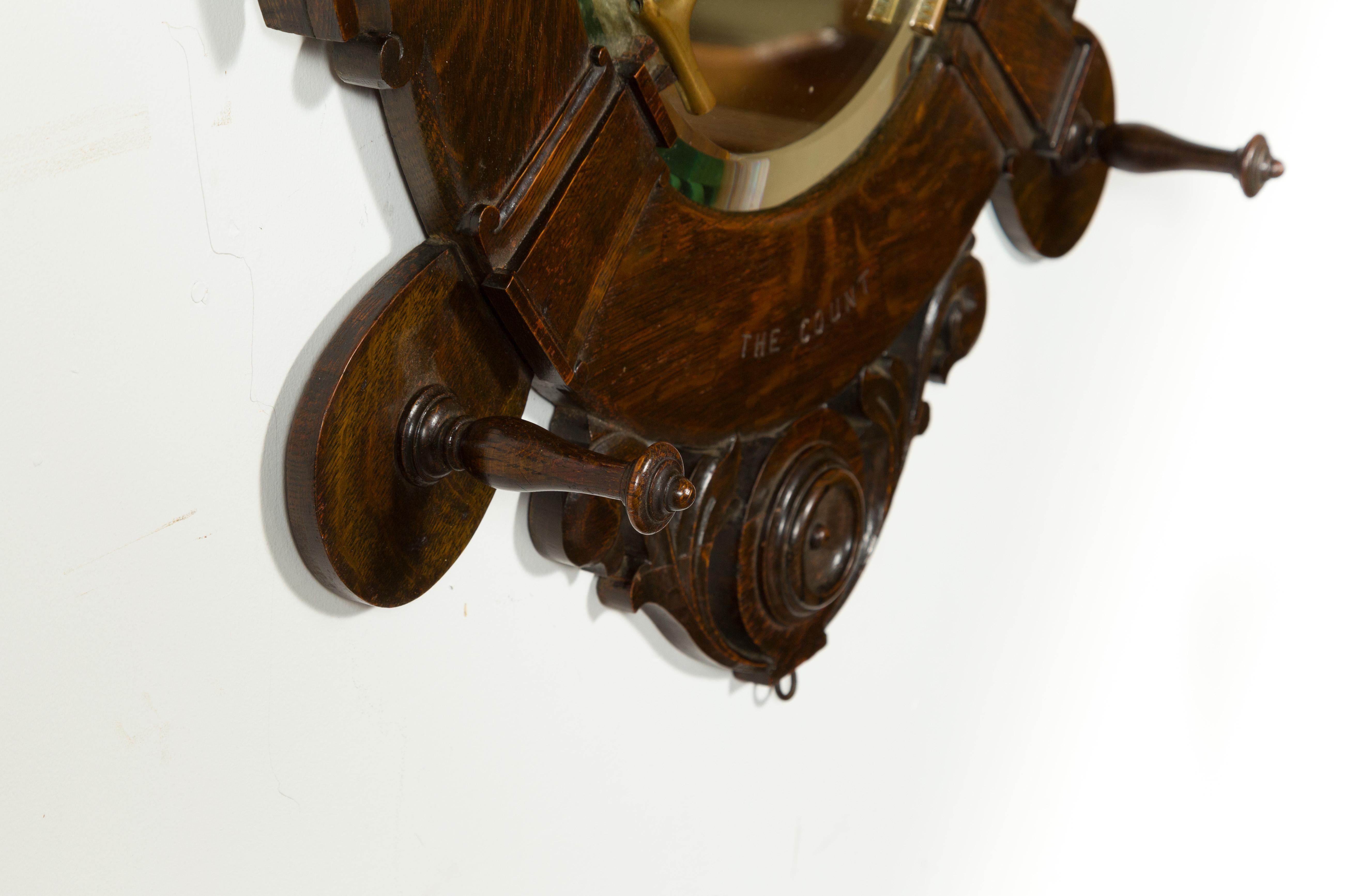 Cheval suspendu anglais 1903 en terre cuite, chêne et bronze signé J. Priestman en vente 3