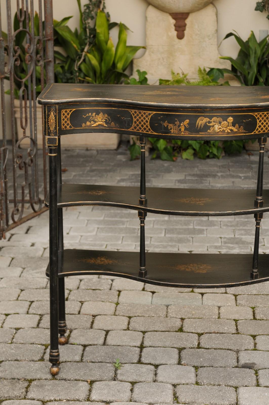 chinoiserie console table